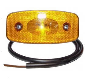 Sárga kétcsavaros oldaljelző lámpa LED-es