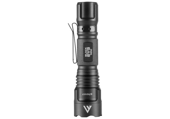 Compact battery flashlight with a bright, tight beam and focus function BLACK EYE MINI, 135 lm