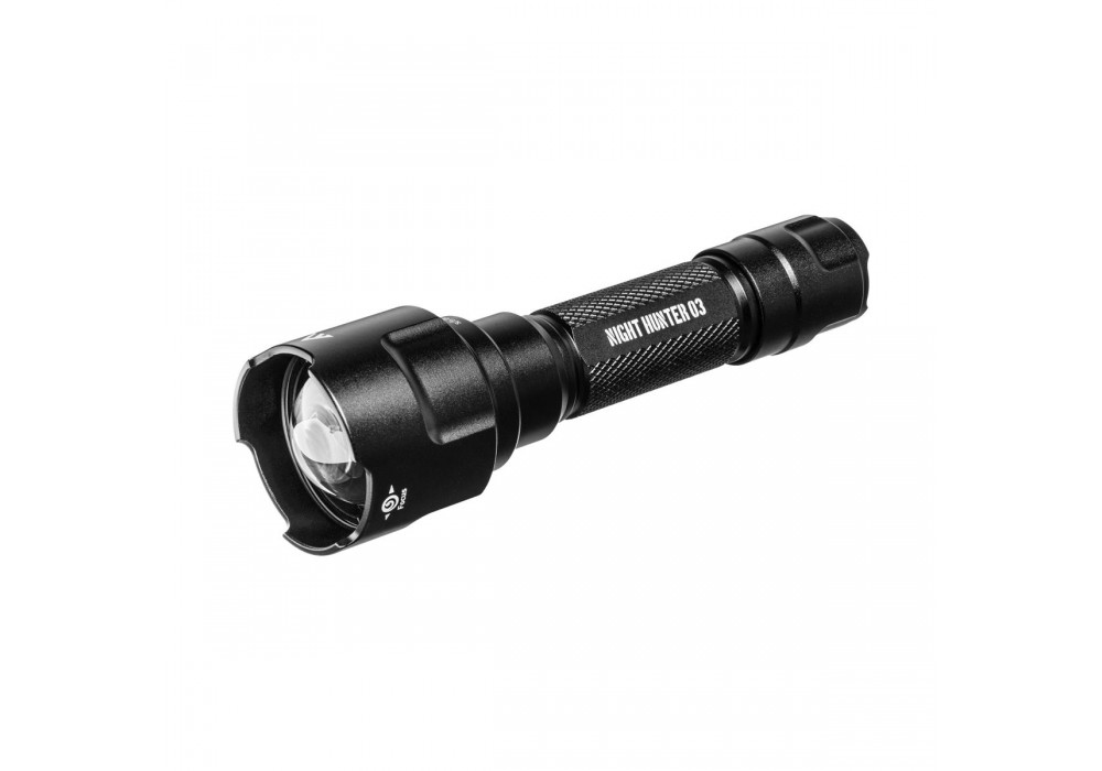 Battery flashlight with Focus and wide range Focus, NIGHT HUNTER 03, 1150lm